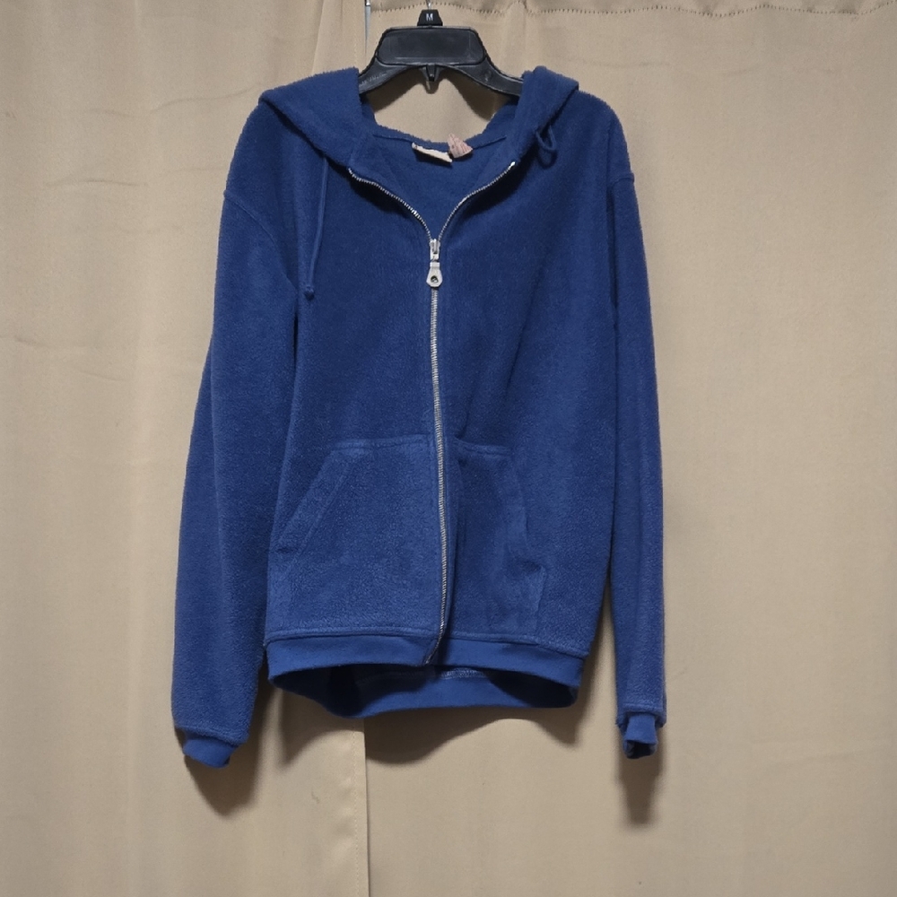 Cozy Blue Fleece Zip-Up Jacket